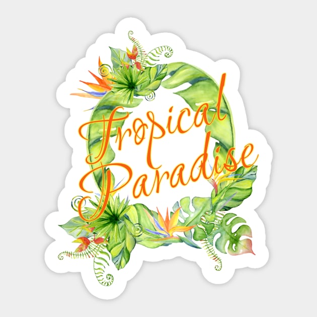 Tropical Paradise Sticker by allthumbs